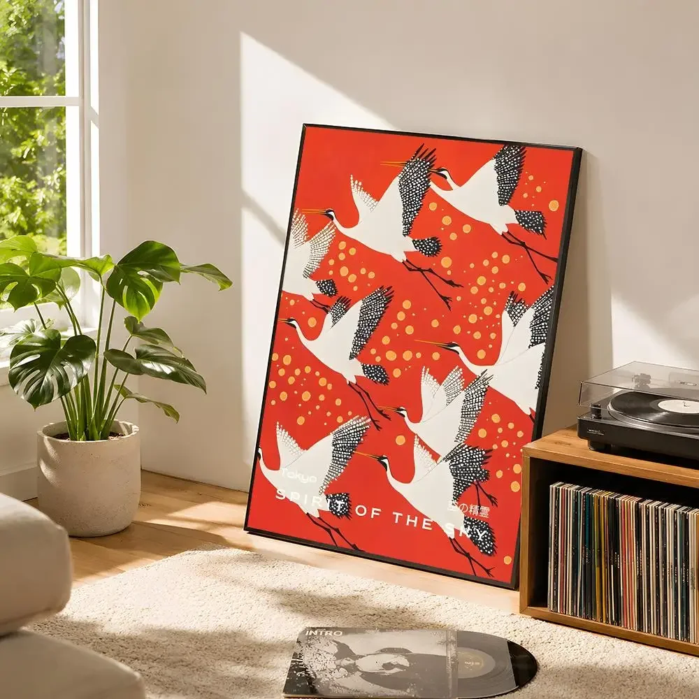 Japanese Ukiyo-e Style Poster Self Adhesive Matte Wall Art Removable Home Room Decoration