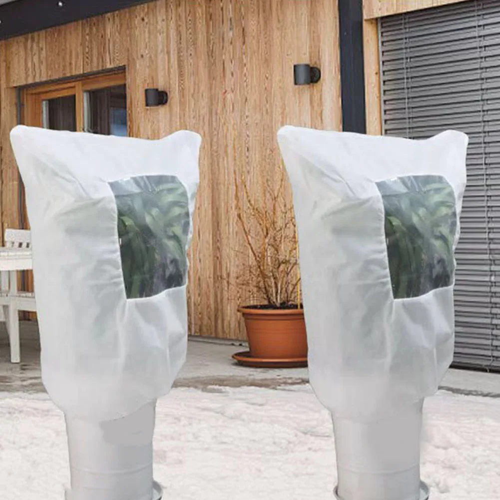 غطاء حماية النباتات قطعتان من قماش الصقيع الشتوي غير المنسوج مناسب للحديقة واستخدام الطقس البارد البستاني #2