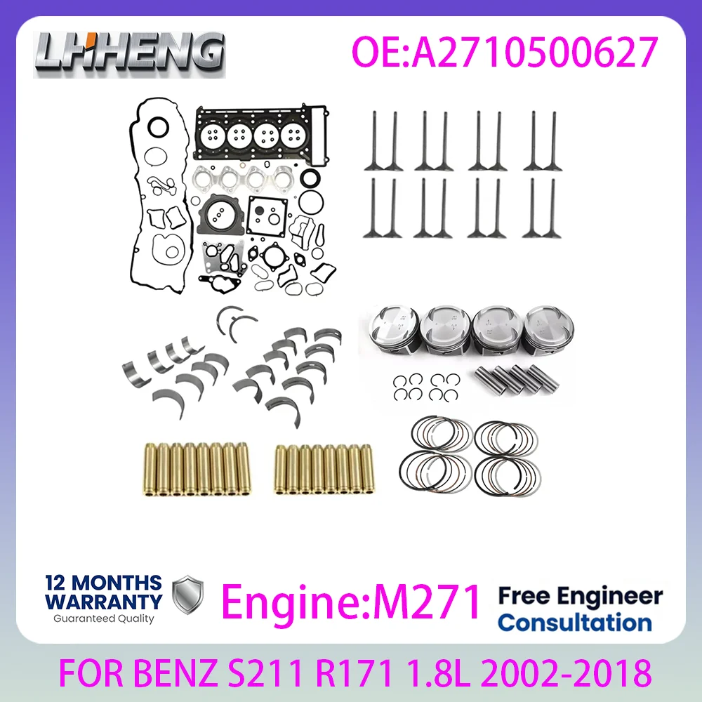 M271 Engine Rebuilding Kits For MERCEDES-BENZ S211 R171 W203 W204 CL203 S203 S204 W212 1.8L 1.8 L T L4 GAS 2002-2018 A2710500627