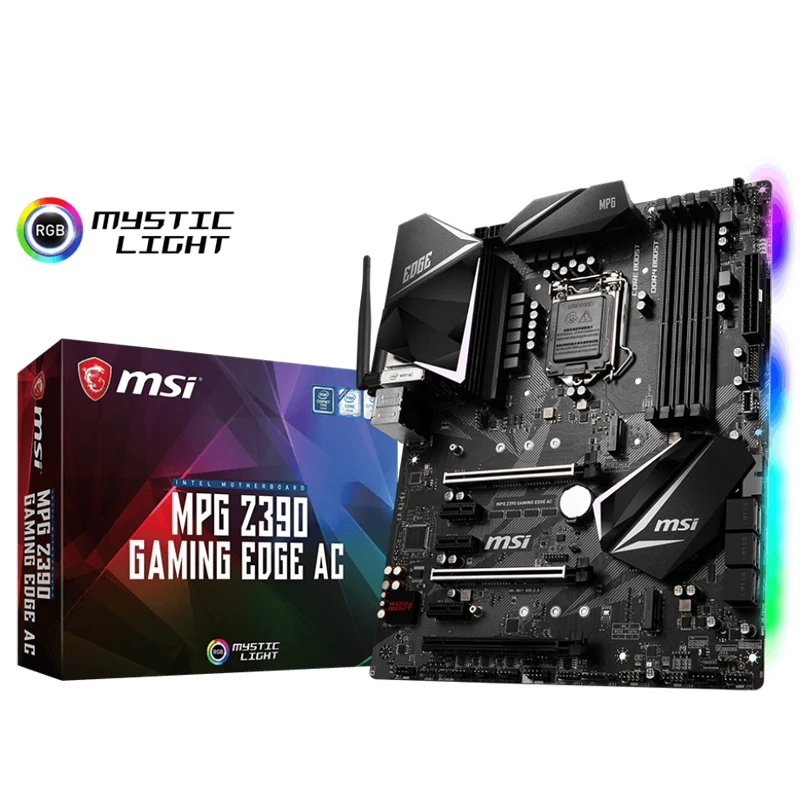 New MSI MPG Z390 Gaming Edge AC LGA1151  M.2 USB 3.1 Gen 2 DDR4 HDMI DP Wi-Fi SLI CFX ATX Z390 Gaming Motherboard