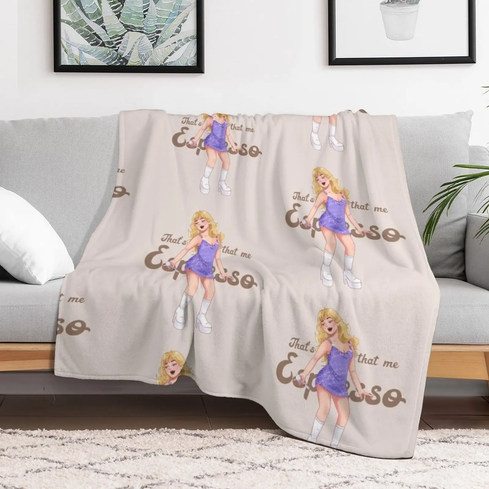 Sabrina Espresso Throw Blanket sofa bed Blankets For Bed Bed covers Blankets