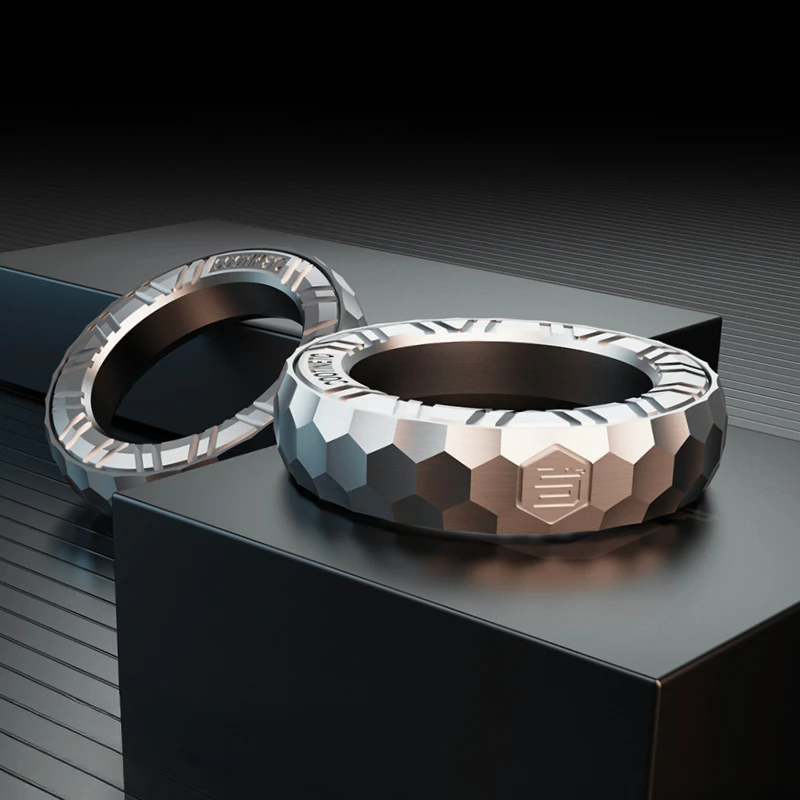 Rueda de trinquete, anillo de párrafo, tarjeta de empuje magnética, deslizador mecánico giratorio EDC, Metal, alivia el estrés, juguete antiestresse