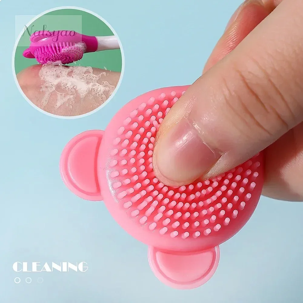 Double Head Silicone Facial Mask Brush Applicator Spoon Spatula Stirring Stick Face Cleansing Care Makeup