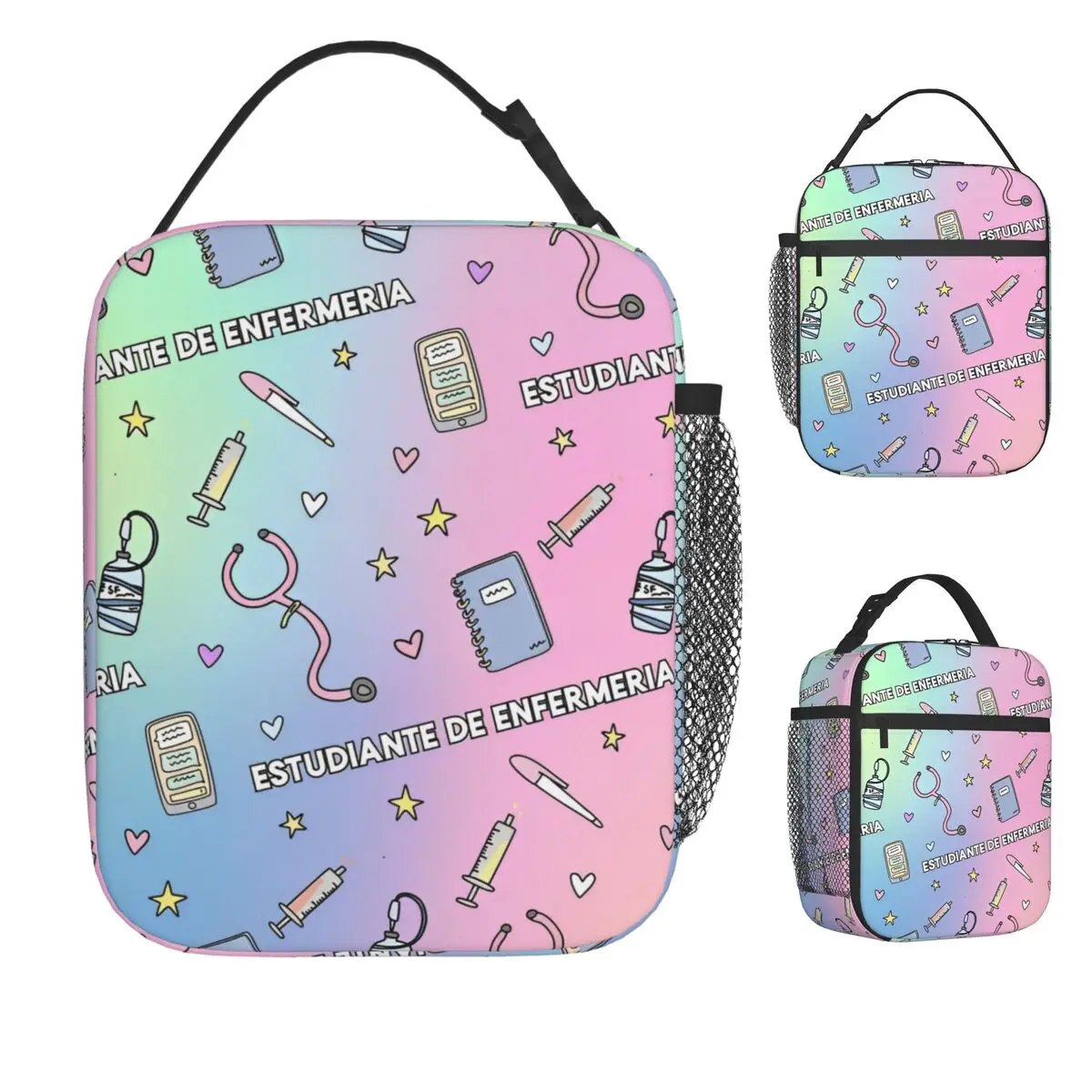 

Enfermera En Apuros Nurse Lunch Bag Kawaii Lunch Box For Child Travel Portable Cooler Bag Custom Tote Food Bags