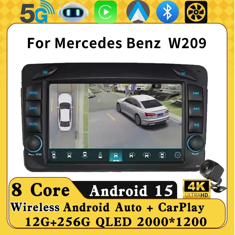 Автомобильный радиоприемник Navifly 7 дюймов Android для Mercedes Benz CLK W209 C209 W168 W203 W463 Vito Viano 1998-2006 GPS Carplay Auto Smart Systems