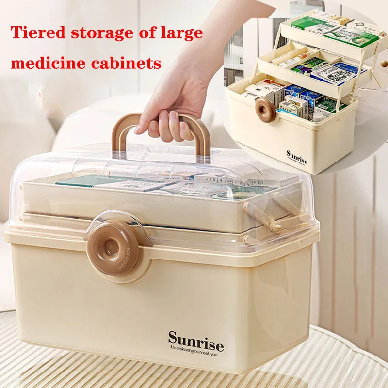 

Multi-layer sorting medicine cabinet Household medicine arrangement medicine storage Large capacity emergency medical box