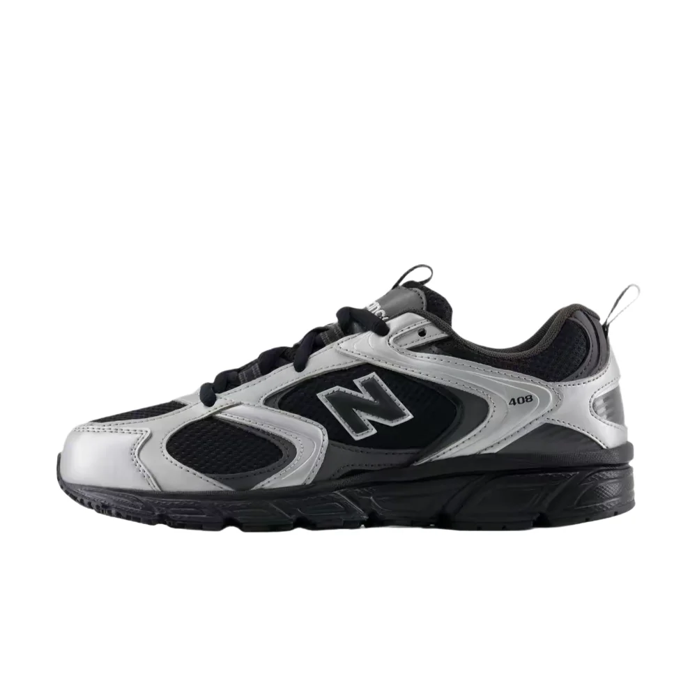 New Balance 408 Unisex Low-Top Casual Shoes  Black, Soft Cushioning, Non-Slip, Breathable & Durable ML408SB