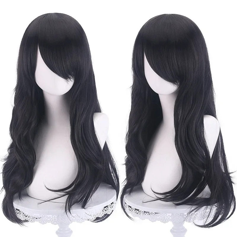 Synthetic Cosplay Wig 70cm Long Curly Multi-Color Anime Style Heat Resistant Fiber Hair Wavy Costume Party Dress Up