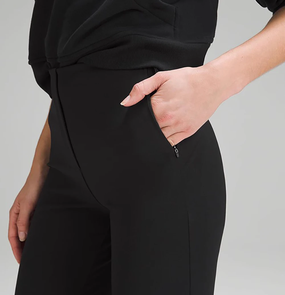 LULU FLORA Slim-Fit-Anzughose, lässig und für den Alltag geeignet, schlankmachend, knitterarm, formstabil, mit Taschen für eine bessere Figur, elastisch. – Detail 6