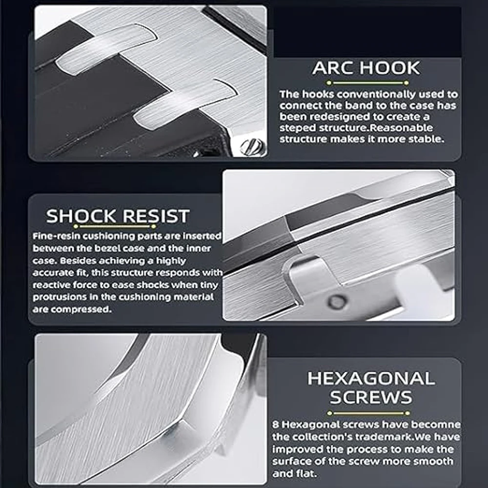 Gen3 Modification Kit for Casioak GA2100 Generation Metal Watch & Rubber Watch Strap for G shock Mod Kit GA2100 GA2110 Wholesale