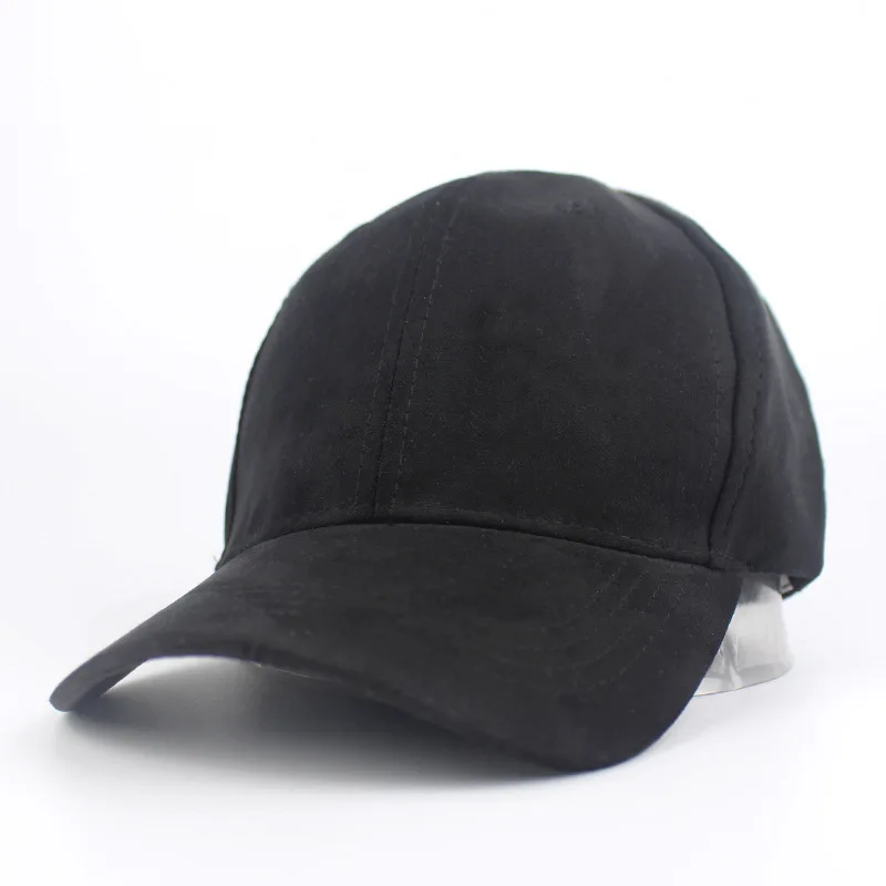 Fashion Solid Color Suede Baseball Cap For Women And Mens Snapback Gorras Adjustable Retro Hats