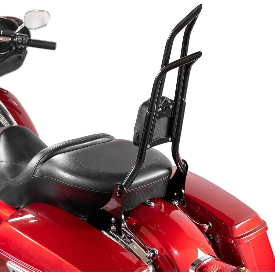 مسند ظهر للركاب بار سيسي بار قابل للفصل 28 مع دعم مريح قابل للتعديل لدراجة Harley Touring Street Road Electra Glide