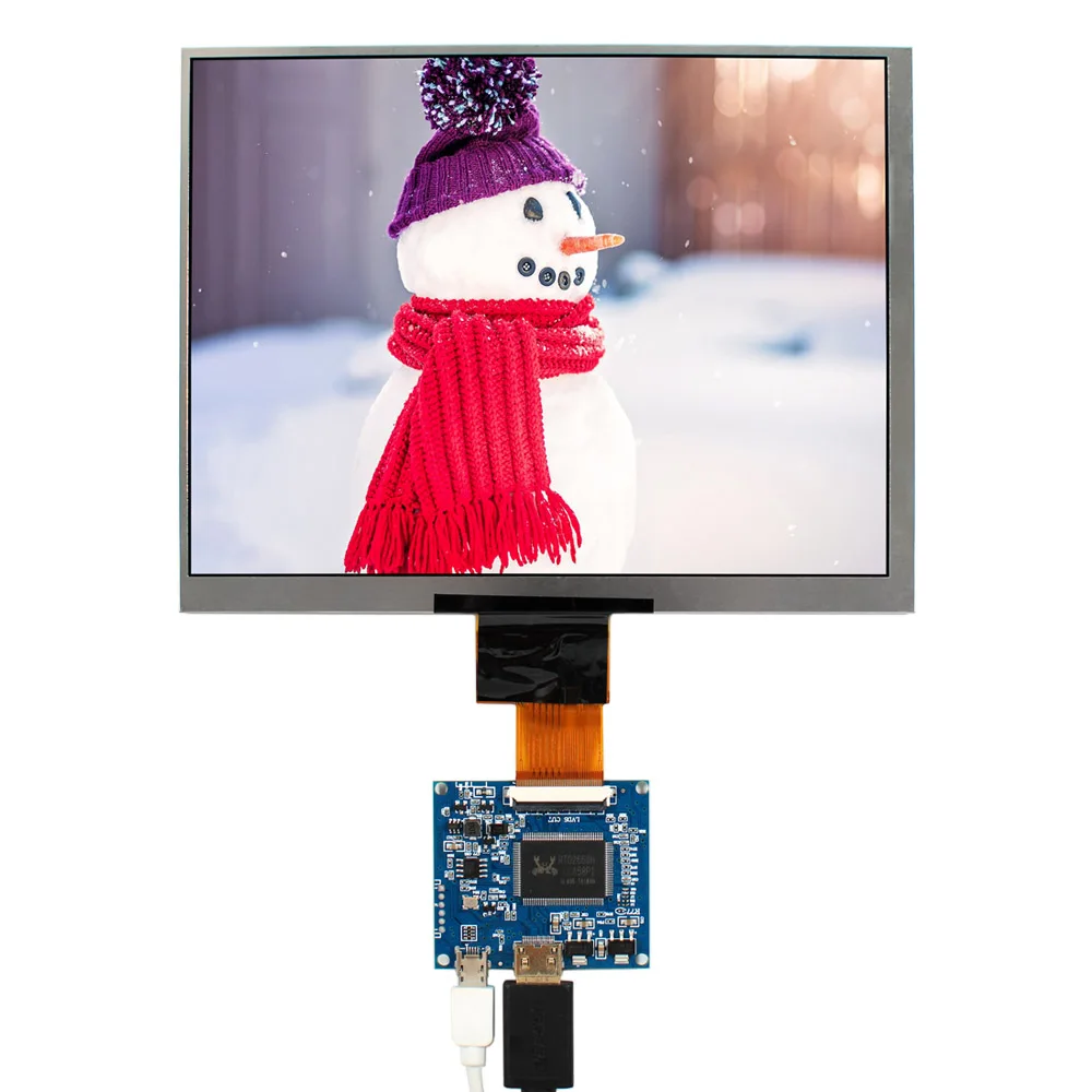 VSDISPLAY 8inch IPS HJ080IA-01E 1024X768 TFT-LCD Screen With HDMI-mini LCD Controller Board