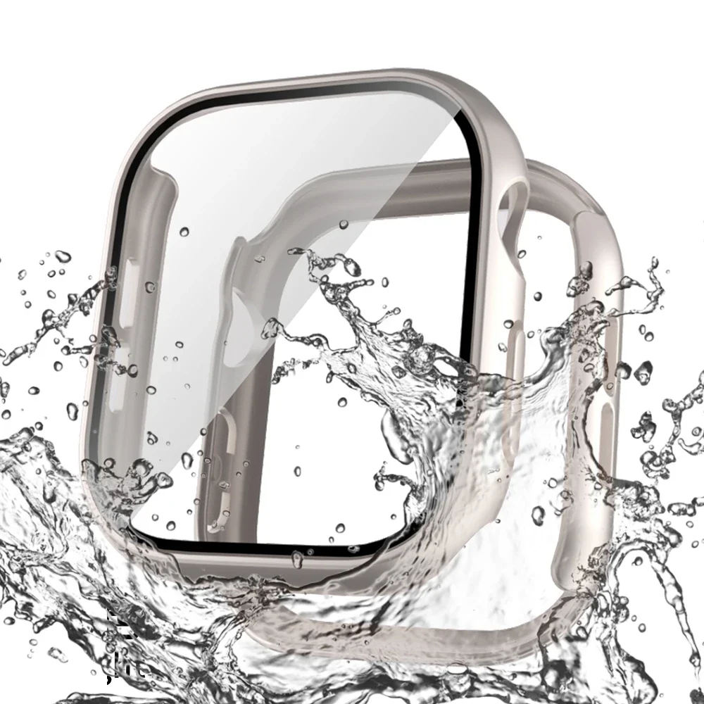 حافظة صلبة لساعة أبل ، زجاج مقسى ، شاشة مقلوبة ، تغطية كاملة ، واقي ، كمبيوتر شخصي ، ملحقات ساعة ذكية ، سلسلة 10 ، 42: 46