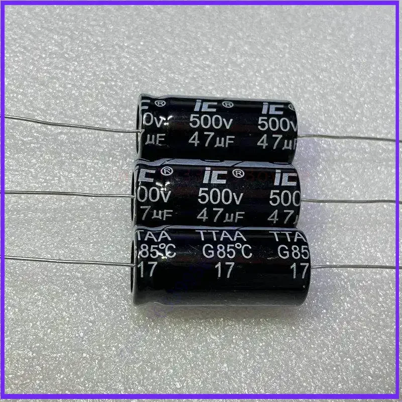 10pcs  Quality for IC 47uF 500V Axial Tube Amp Electrolytic Capacitor
