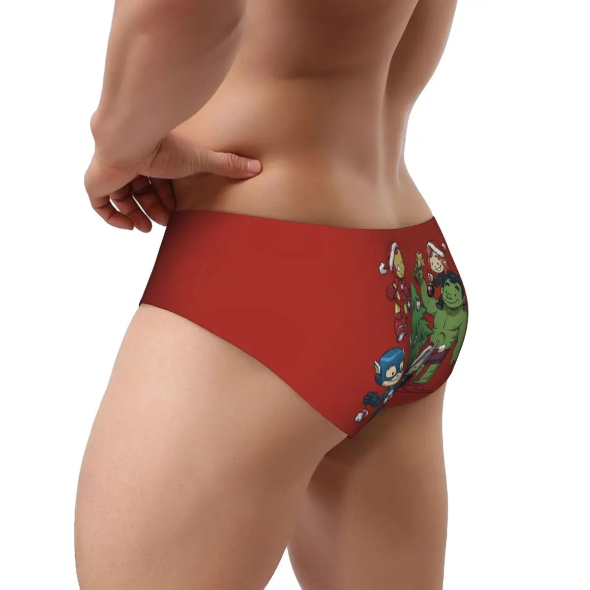 Custom Men Christmas Hulk Men Panties Stretch Briefs Underwear