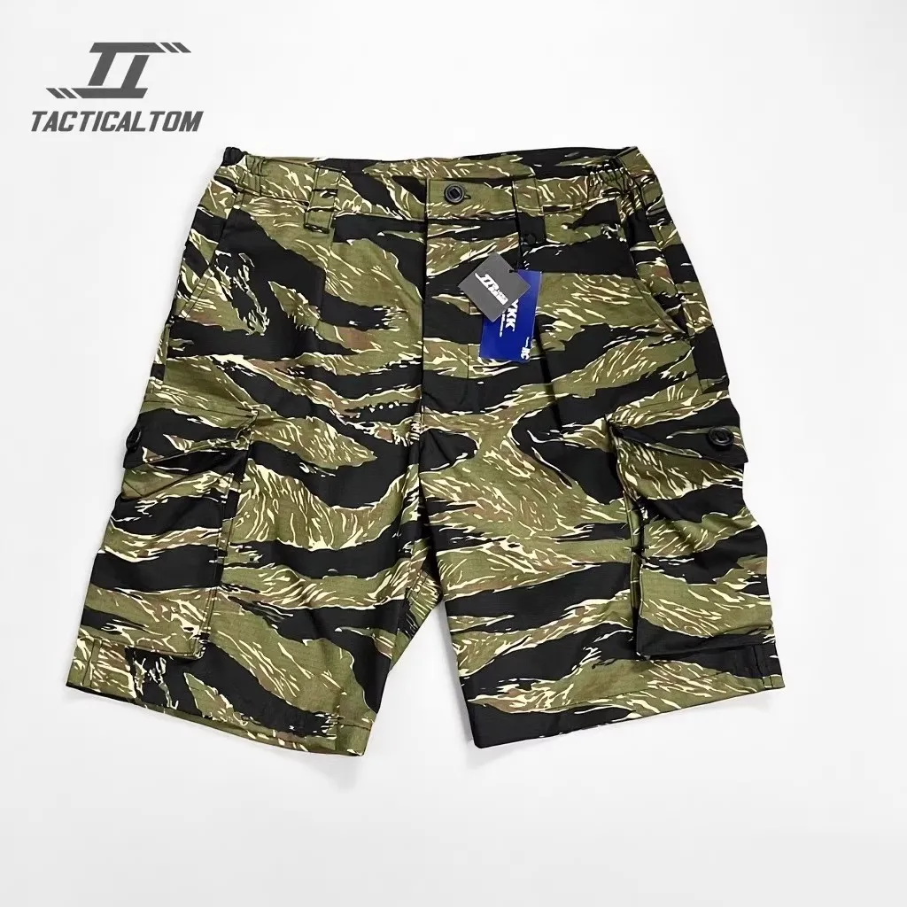 Tactical Tom Vietnam War Tiger Spot Camouflage Summer Army Fans Outdoor Trend OverSize Tactical Shorts Daily Loose