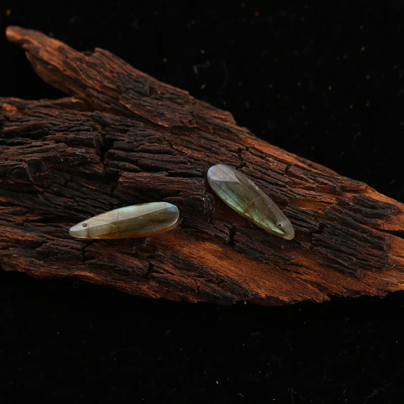 B&F Labradorite Earring Beads for Jewelry Making, Handmade Natural stones beads, Stones for jewelry Making Supplies