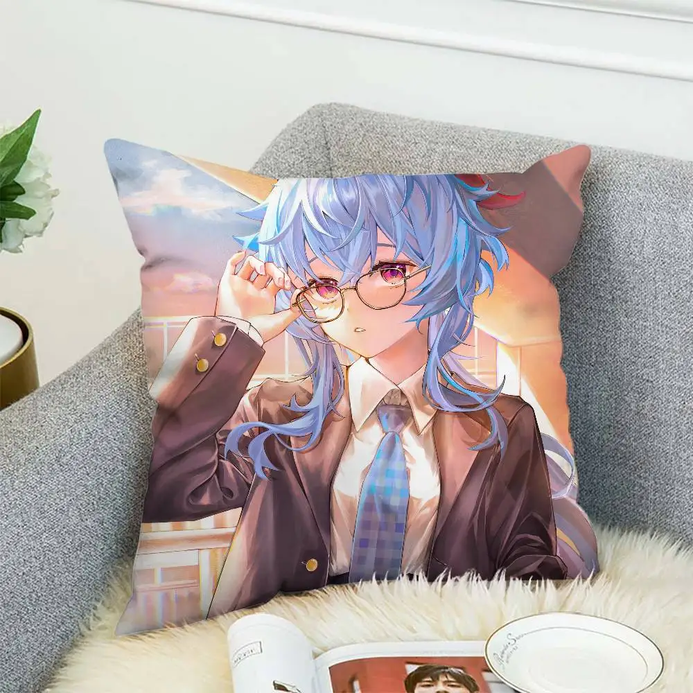 

Ganyu Genshin Impact Pillow Case Luxury Double-sided For Car Pillows 45x45 Cushions Cover Home And Decoration Sofa Pillowcase 50