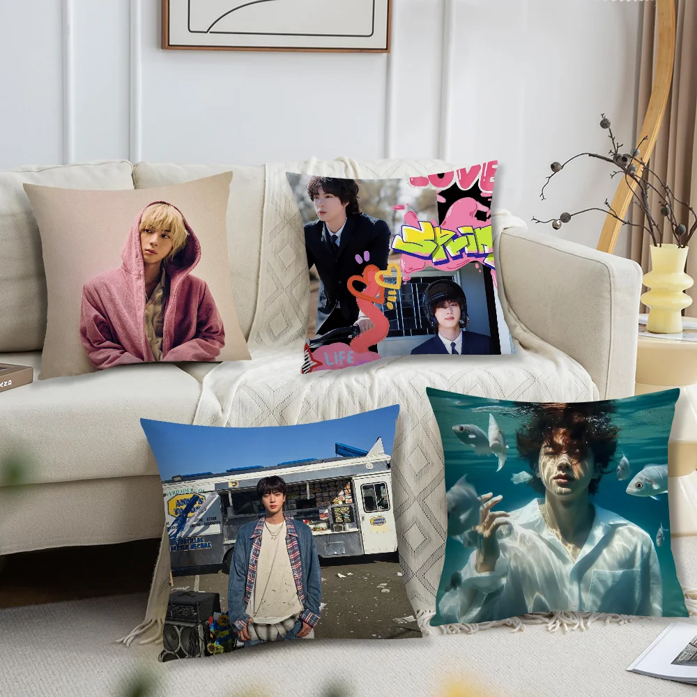 حار Kpop الصبي كيس وسادة أريكة غرفة المعيشة اللوح الأمامي غرفة نوم مسند الظهر وسادة مربع وسادة J-jin-Music وقت قيلولة باردة