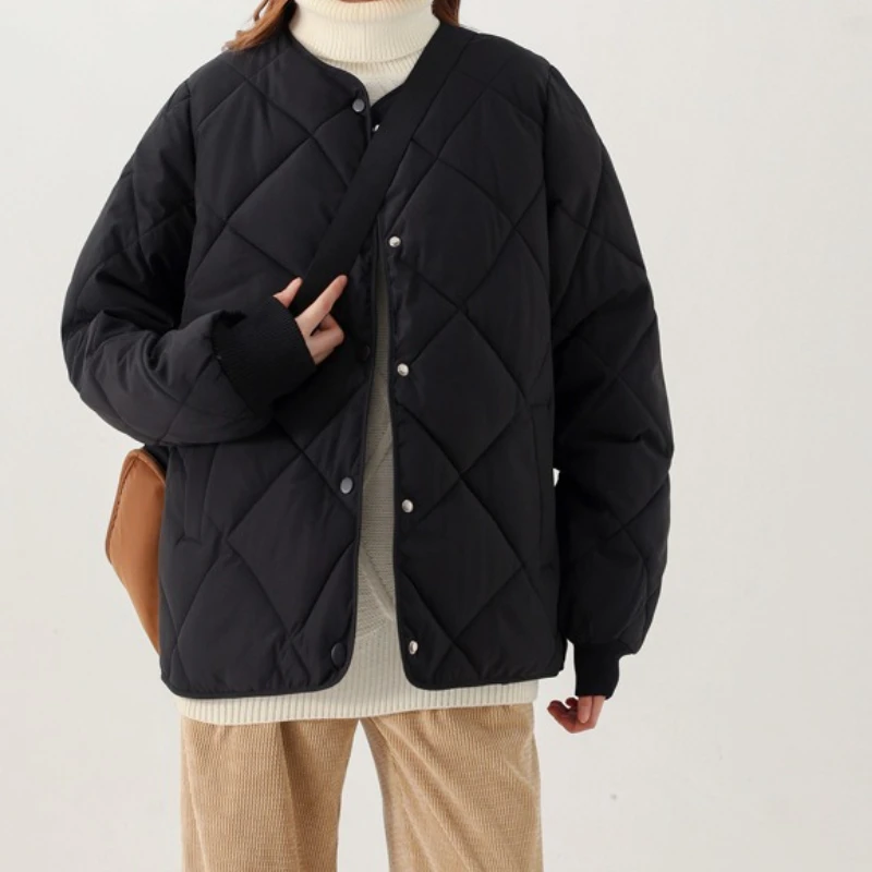 

Short Women's Lightweight Cotton Jacket 2025 New Style No Leading Seam Autumn/Winter Warm Inner Coat