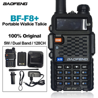 BAOFENG Original Walkie Talkie BF-F8+ Portable Two Way Radios 5W Dual Band 128CH 1800mAh Amateur CB Ham Radio UV-5R Upgraded F8+