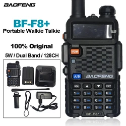 BAOFENG Original Walkie Talkie BF-F8+ Portable Two Way Radios 5W Dual Band 128CH 1800mAh Amateur CB Ham Radio UV-5R Upgraded F8+