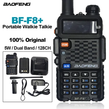 BAOFENG Originele Walkie Talkie BF-F8+ Draagbare tweewegradio's 5W Dual Band 128CH 1800mAh Amateur CB Ham Radio UV-5R Opgewaardeerd F8+