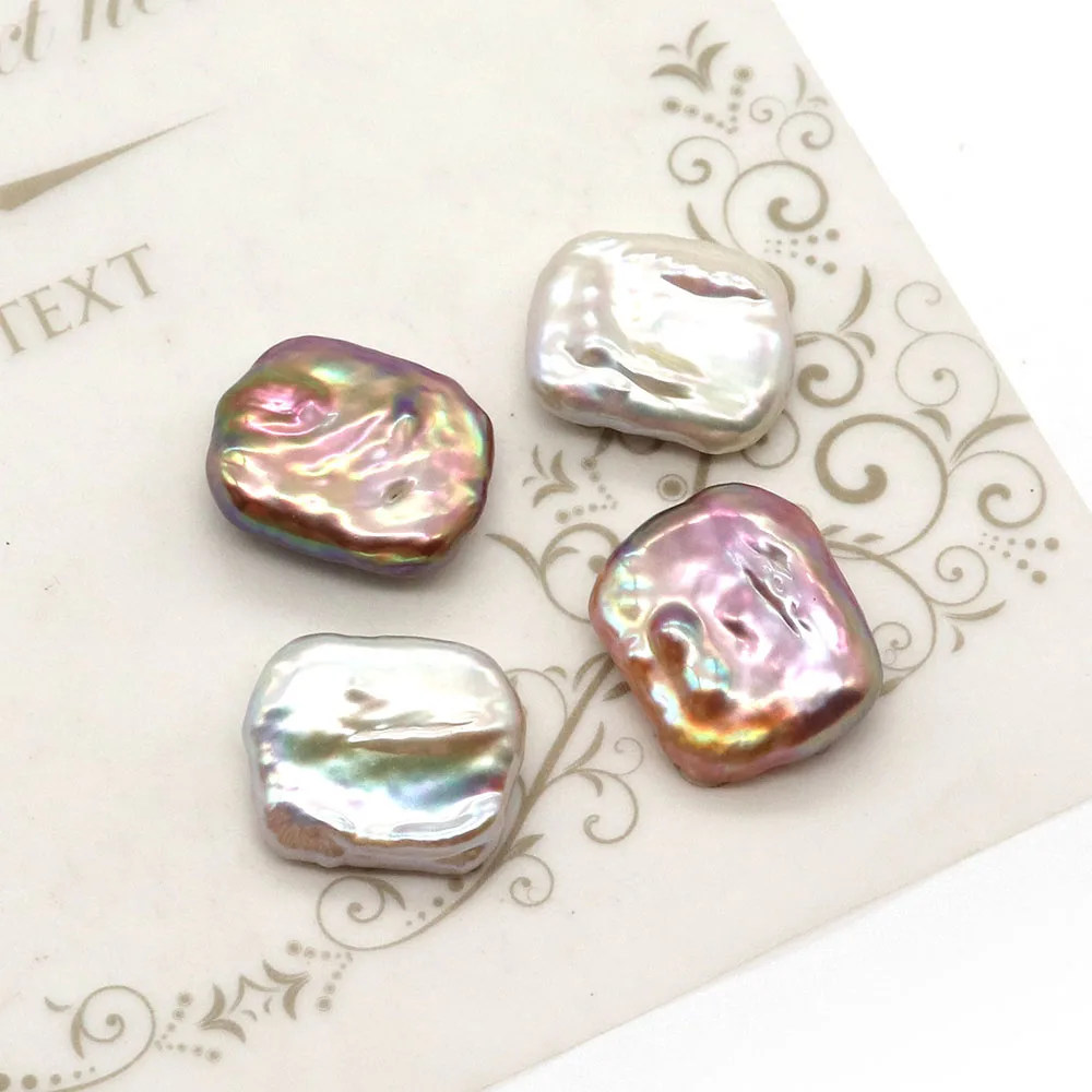 

Natural Freshwater Non-porous Pearl Fine Jewelry Square Baroque Pearl Charm Ladies DIY Bracelet Necklace Pendant Fashion Jewelry