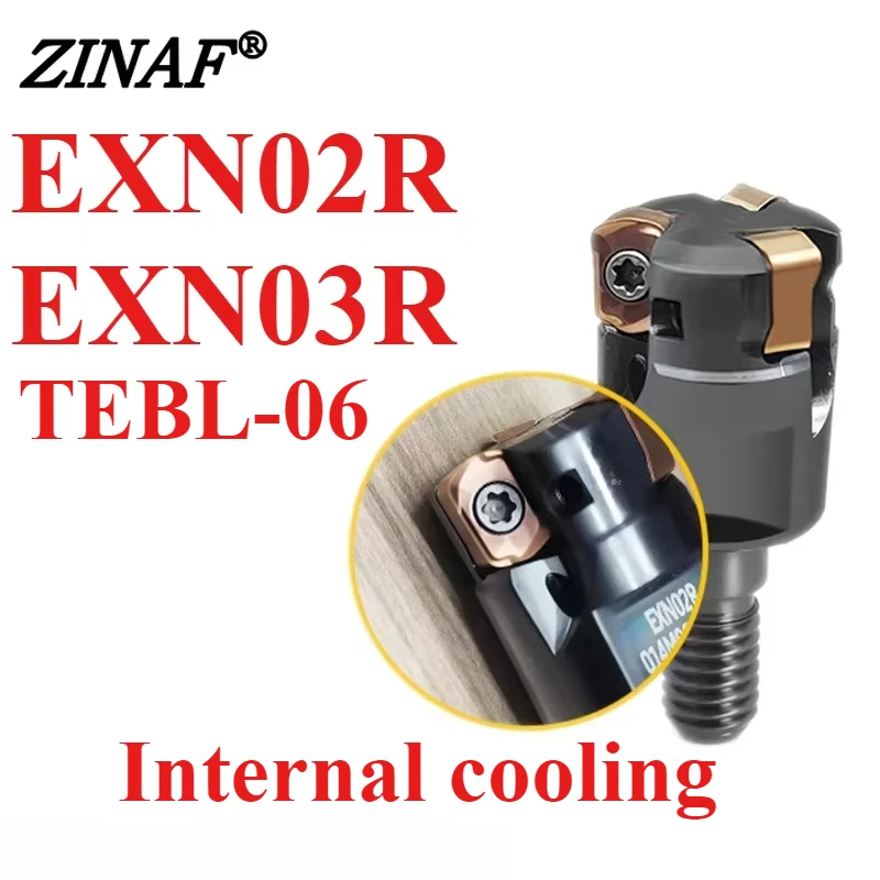 

EXN02R EXN03R TEBL threaded head internal cooling quick feed double-sided small milling cutter for BLMP0603 LNMU0202 LNMU0303