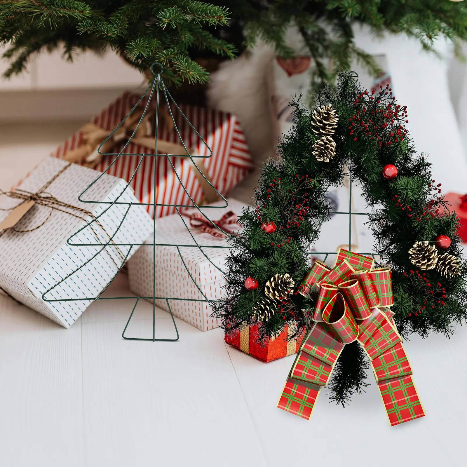 Wreath Form Wire - Christmas Tree Shaped Metal Wreath Frame