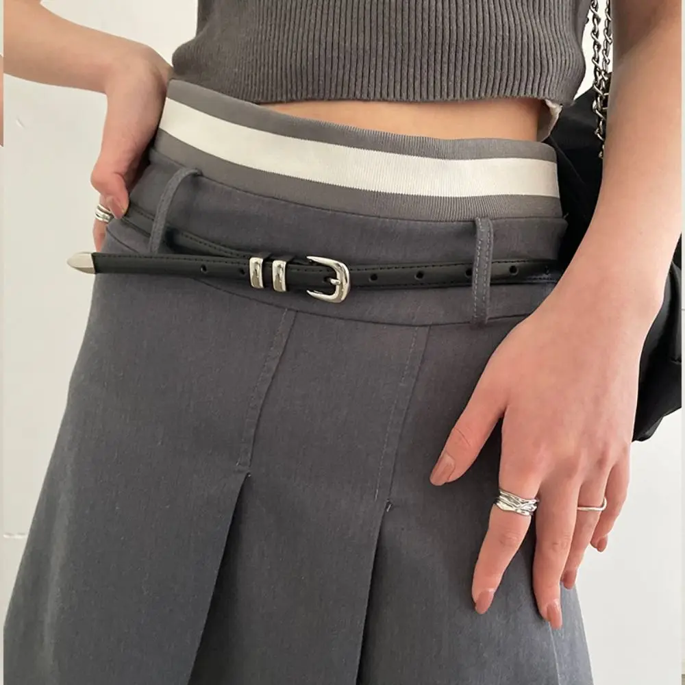 حزام خصر نسائي أنيق قابل للتعديل Harajuku Pu من جلد البولي يوريثان Y2k حزام خصر على الطراز الكوري جينز ريترو حزام خصر فتاة حارة