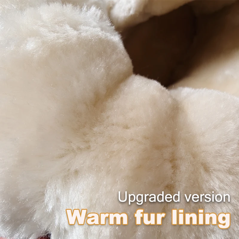 أحذية الثلوج الرجالية المقاومة للماء نعل متوسط أحذية الشتاء الدافئة في الهواء الطلق مع أحذية خارجية مقاومة للانزلاق ومقاومة للتآكل للرجال ﻿