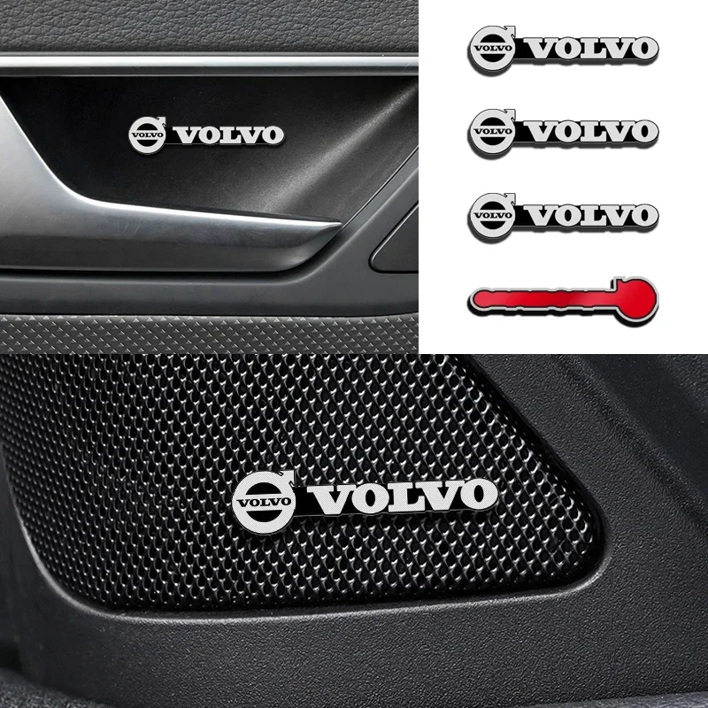 

2/4Pc 3D Aluminum Car Audio Stereo Speaker Badge Emblem Sticker For Volvo Citroen LEXUS Infiniti Dacia Tesla Cadillac Land Rover