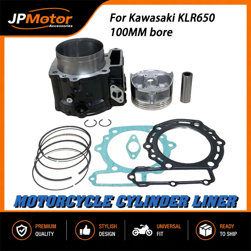 Motorcycle Engine Cylinder 100mm Kit 650CC Bore Motor for fit Kawasaki KLR650 KLR 650