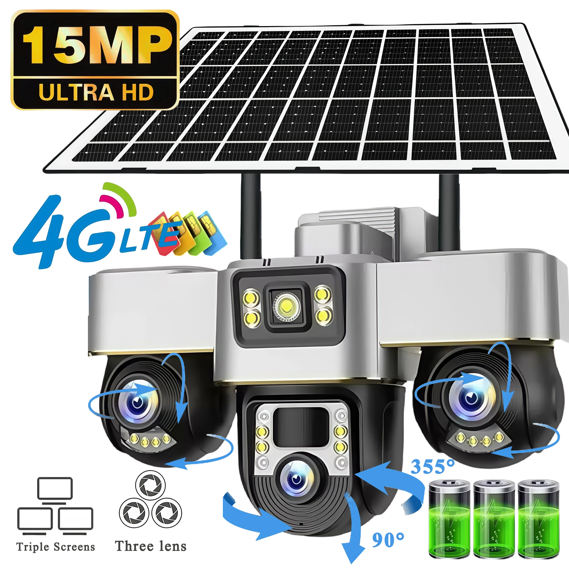 15MP Three Ptz Sola…