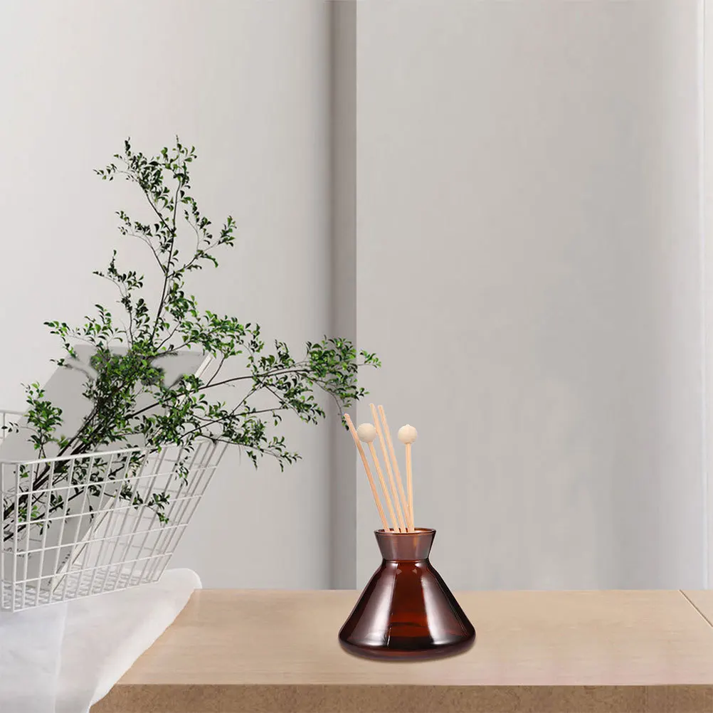 

2Pcs Glass Aromatherapy Bottles 220Ml Refillable Diffuser Containers Transparent Elegant Design for Bathroom Bedroom Home