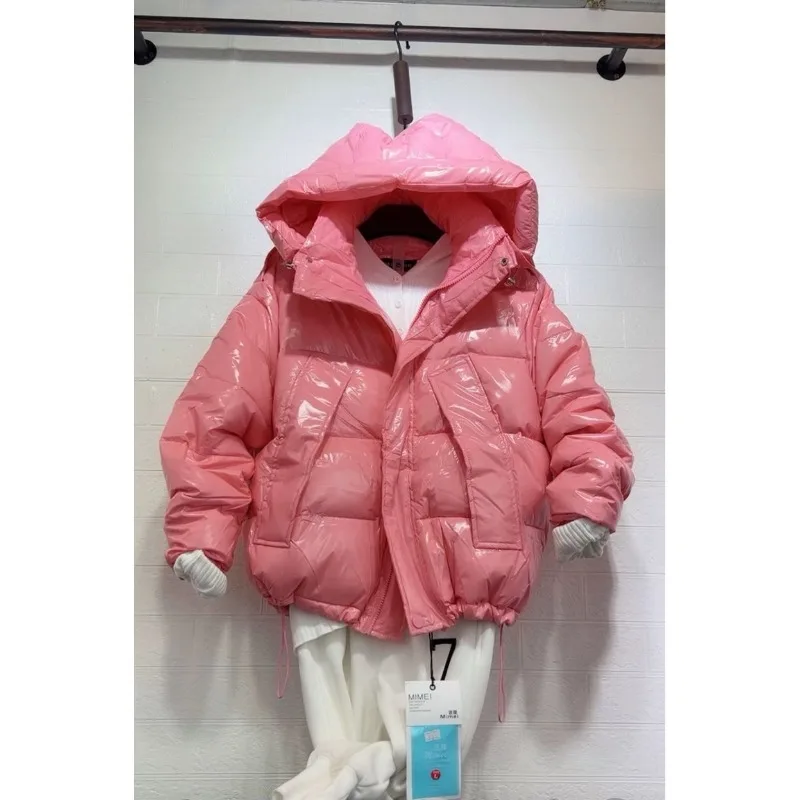

European Internet Celebrities Leave-in Candy Colored Down Cotton Clothes Women's Winter Hooded Bread Clothes Jacket Tide 2025