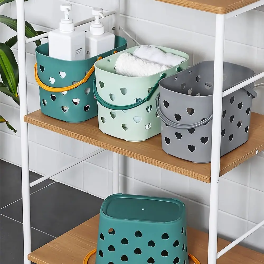 Plastic Shower Basket Large Capacity with Handles College Dorm Organizer Stackable Space Saving Drainage Toiletry Basket