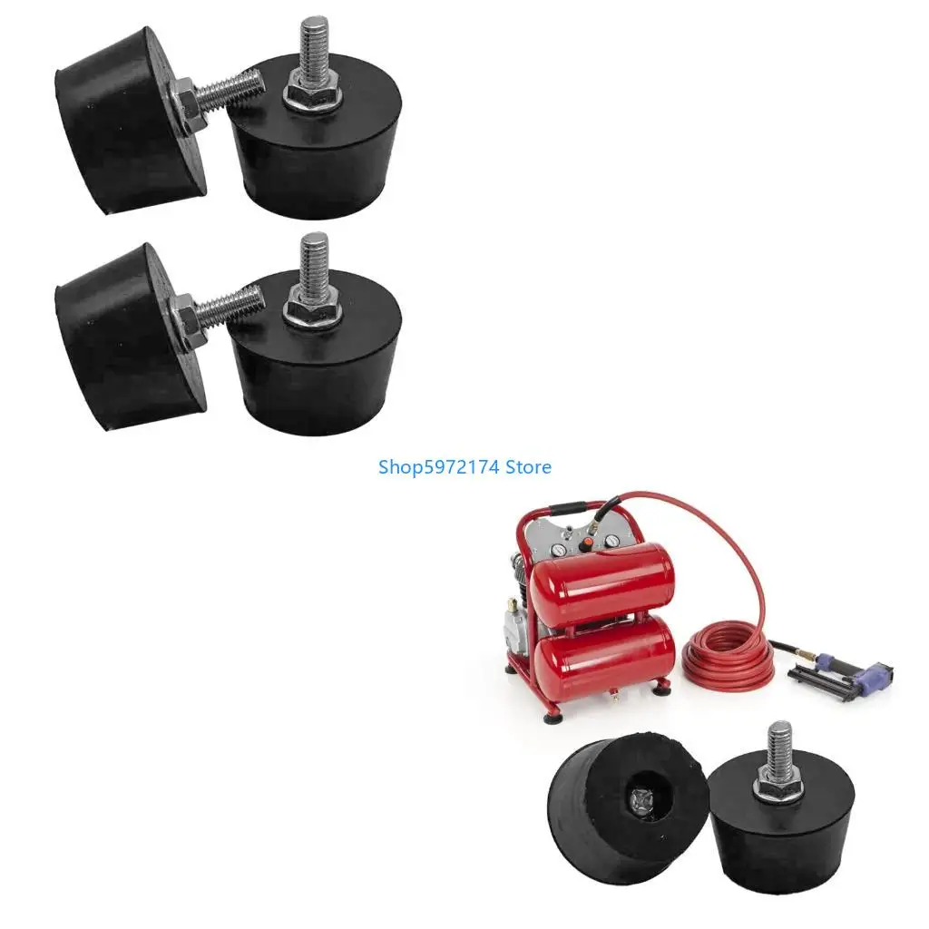 Y3NB Air Compressor Vibration Pad 4Pcs With Reinforced Rubber Construction And Secure Metal Fasteners