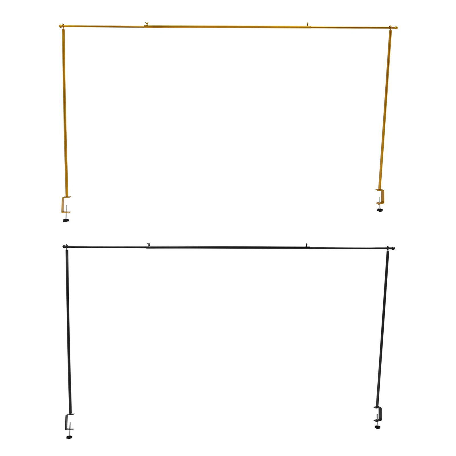 

3.28ft Tall Over the Table Rod Stand Adjustable Table Stand For Weddings, Birthday Parties,etc Gold/Black