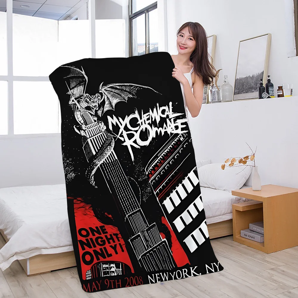 Банное полотенце My Chemical Romance Band из микрофибры, мягкое водопоглощающее дышащее полотенце для девочек и детей, декоративное пляжное полотенце с героями мультфильмов