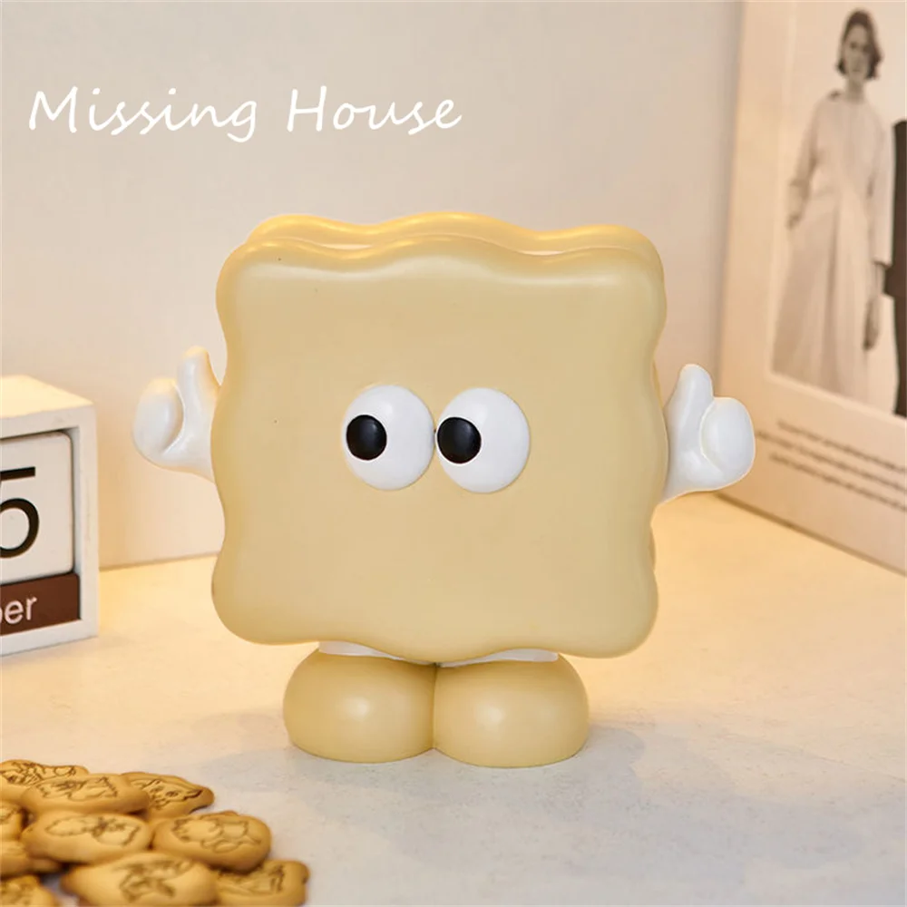 Cute Cartoon Big Eyes Resin Desk Decorations Cookie Piggy Bank Cion Money Saving Storage Box