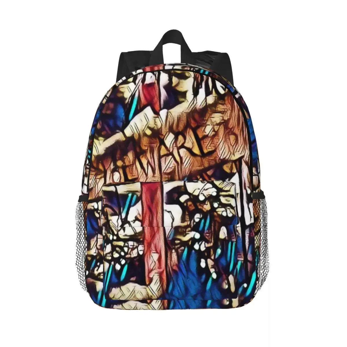 Beware Stained Glass Backpacks Boys Girls Bookbag Casual Children School Bags Laptop Rucksack Shoulder Bag Large Capacity