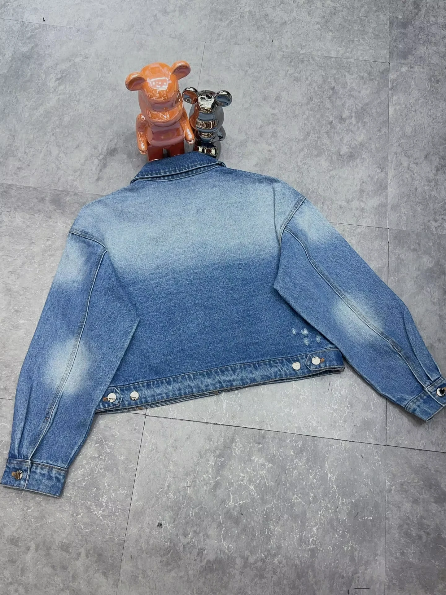 

Designer Brand High quality spring and summer women's lapel zipper denim jacket