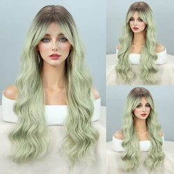 Peruca de cabelo sintético natural com Franja para mulheres, cosplay diário, peruca de festa Lolita, perucas