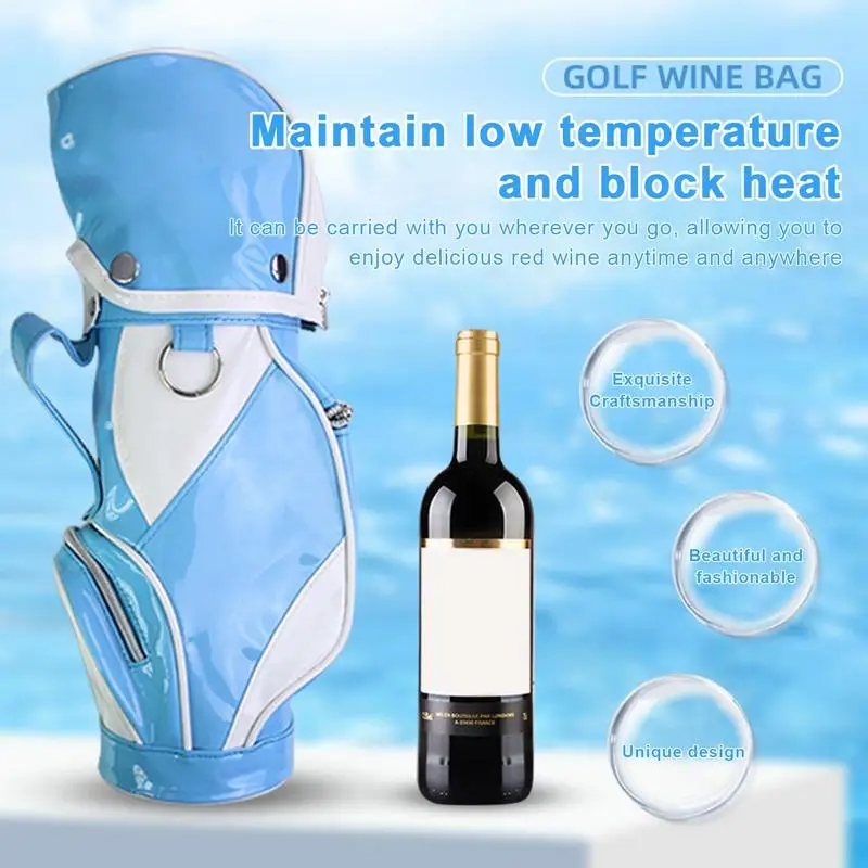 

Сумки для вина для путешествий, водонепроницаемая сумка для вина, защита для бутылок из искусственной кожи, мягкая многофункциональная портативная конструкция для хранения в гольфе для двора на открытом воздухе