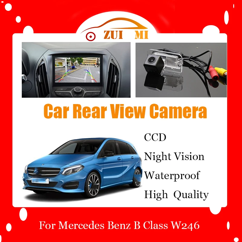 Car Reverse Rear View Camera For Mercedes Benz B Class W246 2012~2015 Waterproof CCD Full HD Night Vision Backup Parking Camera