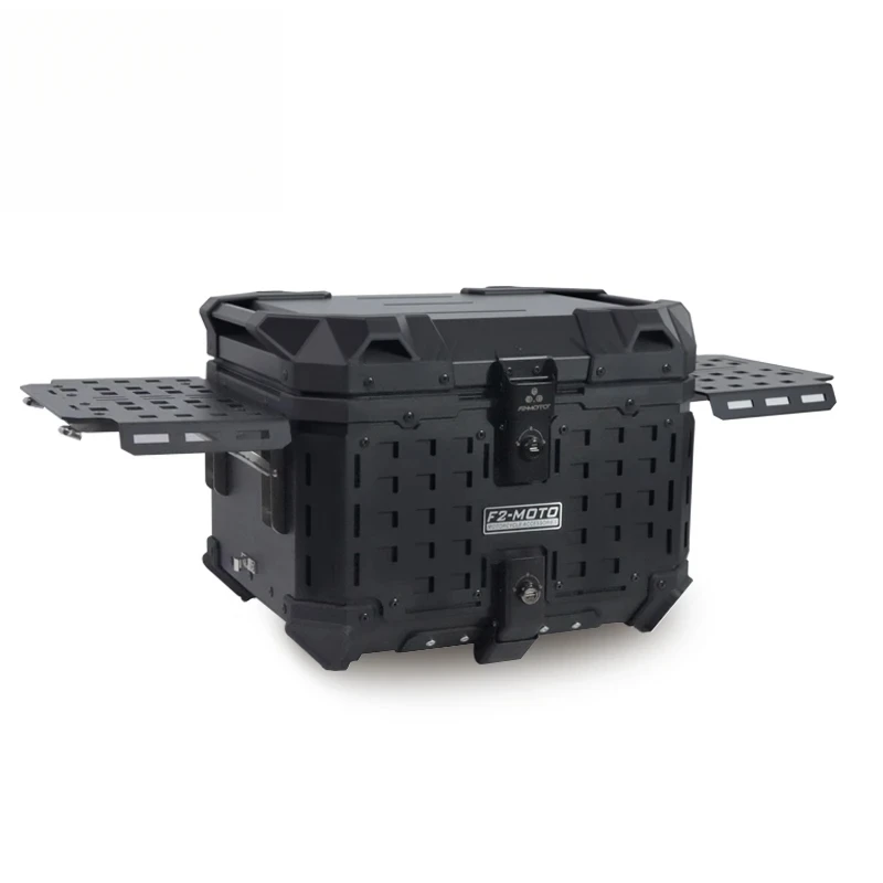 F2-moto 45L Motorcycle Tail Boxes with Folding Plate H Corner Protector on Both Sides