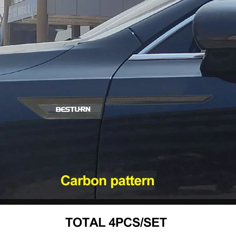 

4PCS/SET for FAW BESTURN T99 T77 T55 Leaf Plate Side Label Car Exterior Decorative Stickers